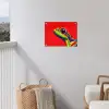 Kikker - Kleurrijk - Strepen - Ogen tuinposter los doek klein -sfeer8