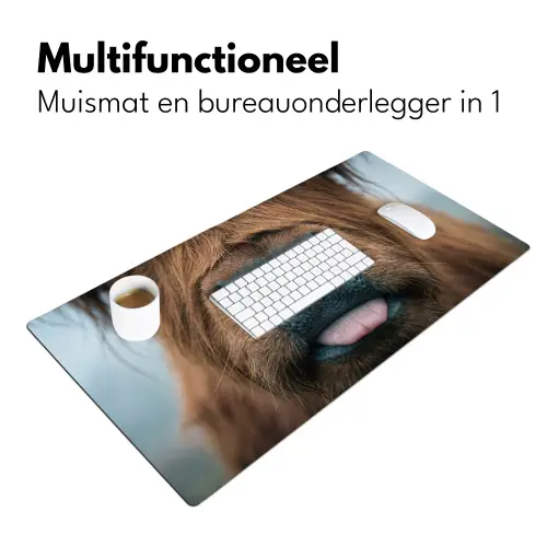 Schotse hooglander - Neus - Bruin Muismat XXL klein -sfeer4