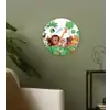 Wilde dieren - Jungle - Leeuw - Tijger - Meisjes - Kids - Jongens Wandcirkel kunststof plaat 5mm dik klein -sfeer3