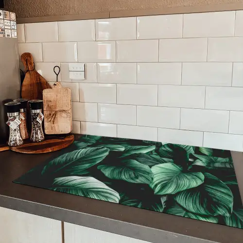Jungle - Bladeren - Tropisch - Planten - Natuur Inductie beschermer vinyl 3mm klein -sfeer3
