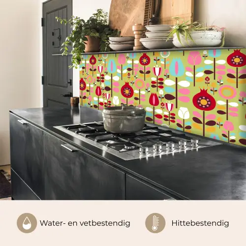 Patronen - Bloemen - Kleuren keuken achterwand 2 middel 871 -usp_NL