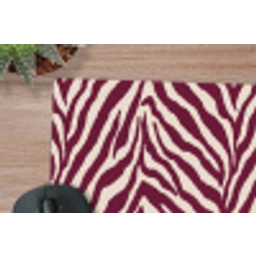 Zebra - Motief - Bordeaux - Rood muismat rubber klein 262 -closeup