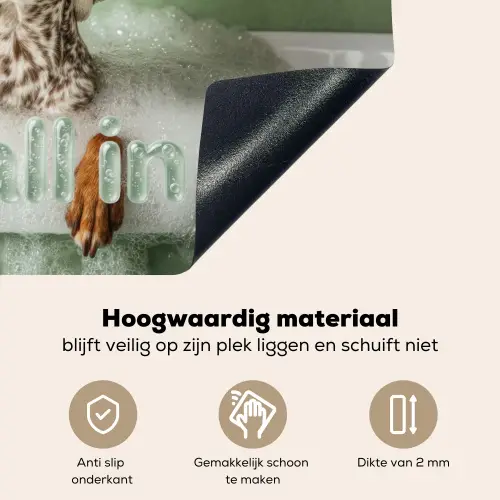 Soak it all in - Hond - Bad Inductie beschemer met haakjes klein -ky-onderkant-nl