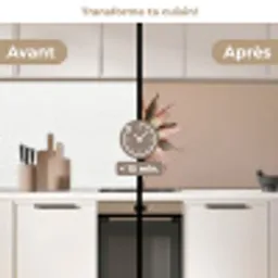 Droogbloem - Protea - Vintage - Beige - Rustiek keuken achterwand 2 middel -voor-na2_FR