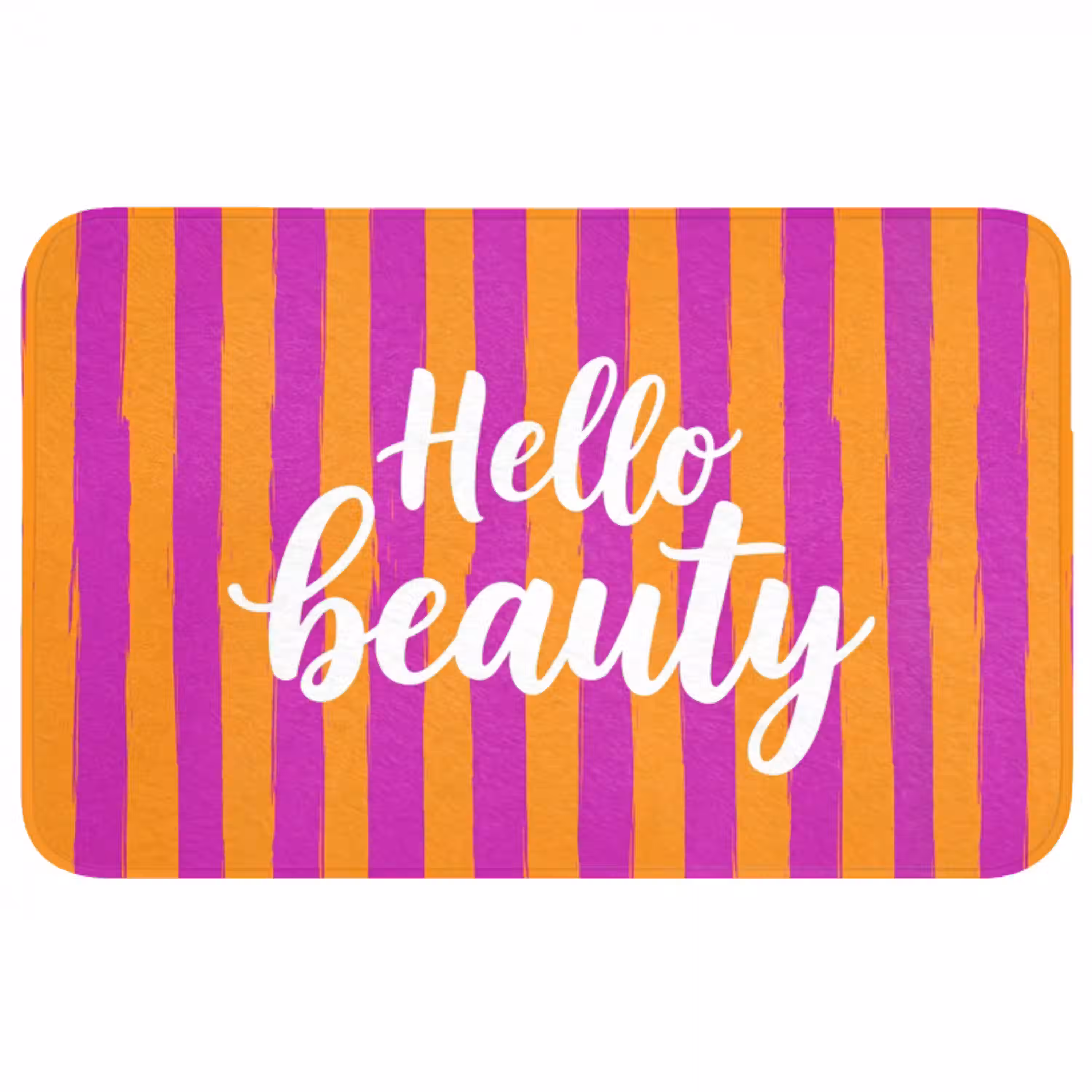 Modern - Hello - Oranje Badmat middel -3d
