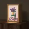 Stoel - Vaas - Bloemen - Geblokt Light Box met kabel (Tafellamp) klein -z3d_website