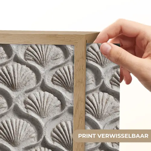 Zand - Schelpenvorm - Grijs Light Box met batterij (Wandlamp) middel 907 -USP_websiteprintNL