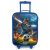T-Rex als voetballer in vol stadion Kinderkoffer - Blauw klein -zz3dotto