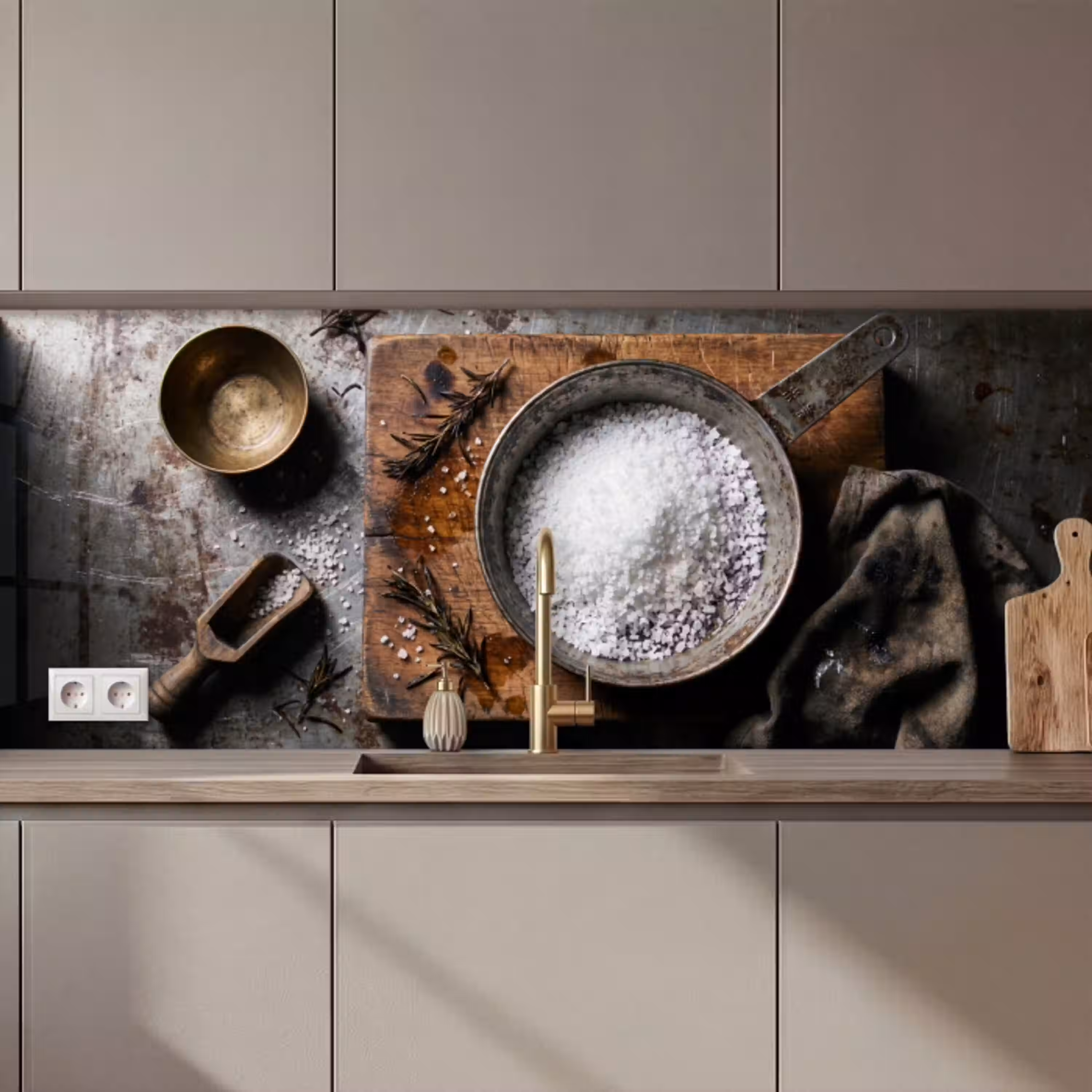 Zout - Keuken - Rustiek keuken achterwand 2 middel zz_3dshopping