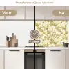 Kraanvogels - Kersenbloesem - Goud keuken achterwand 2 middel 871 -voor-na2_NL