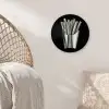 Frietjes - Futuristisch - Zilver Wandcirkel kunststof plaat 5mm dik klein -sfeer5