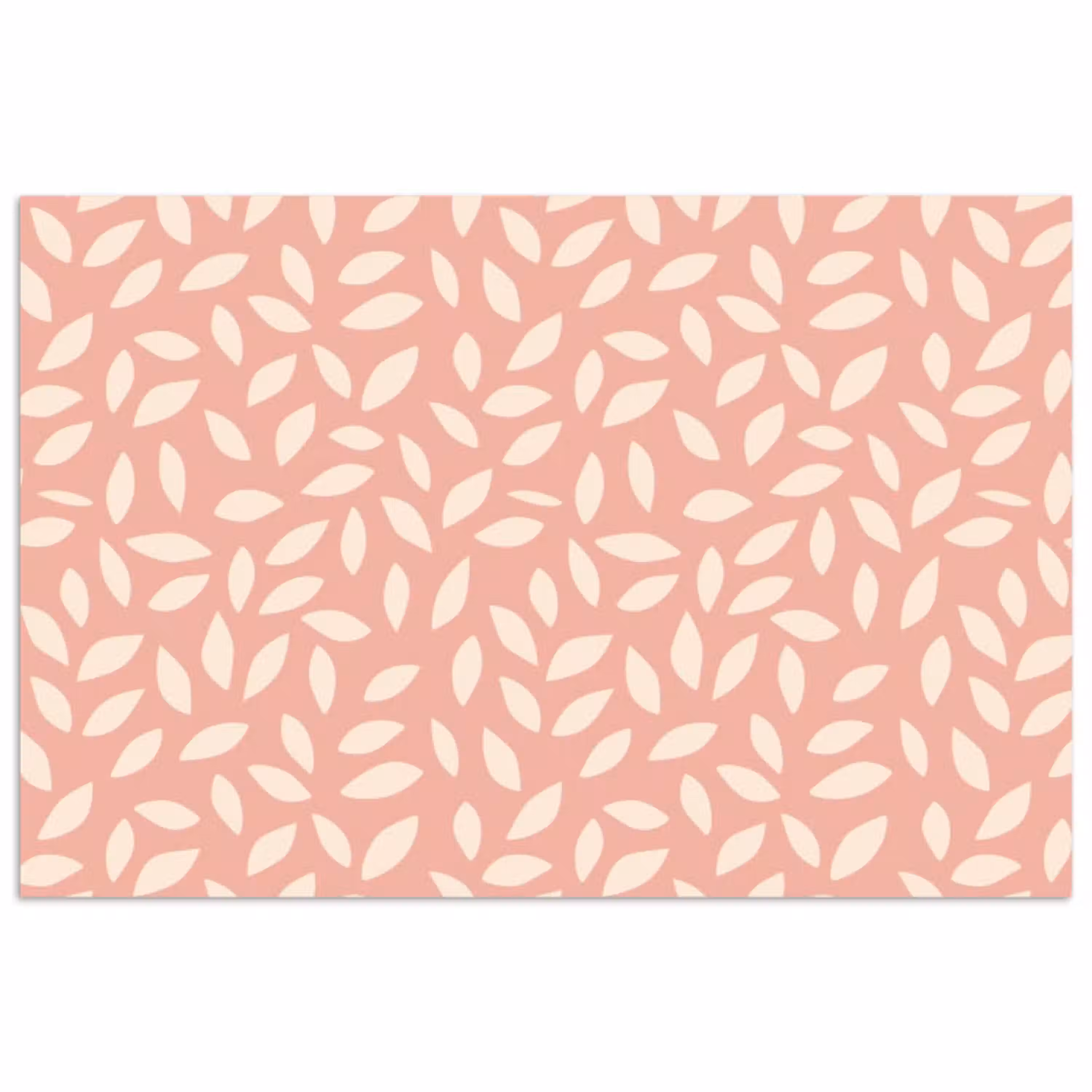 Roze - Bladeren - Speels - Patroon poster papier klein 62 -3d