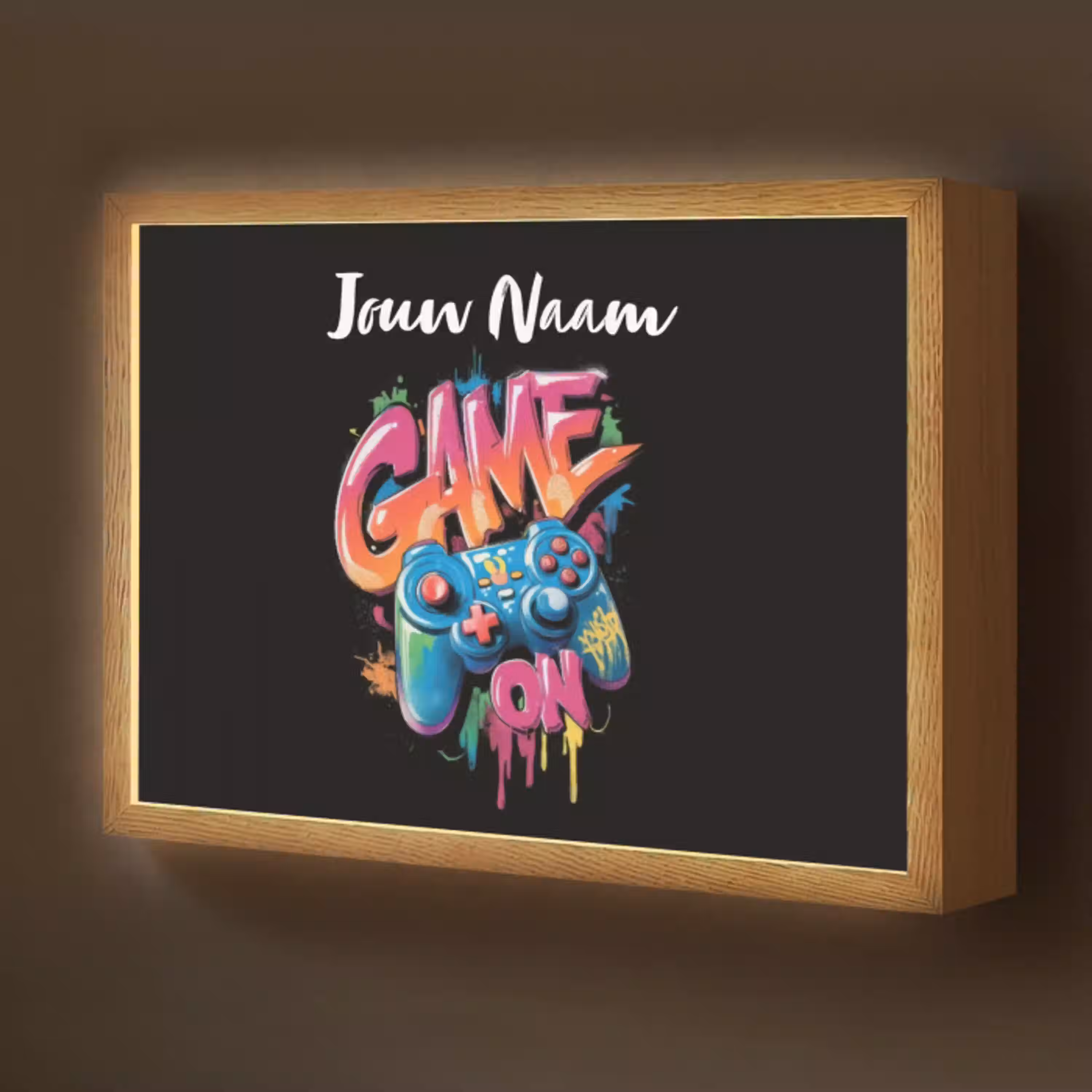 Controller - Game - Graffiti - Tekst Light Box met batterij (Wandlamp kind) middel -z3d_website
