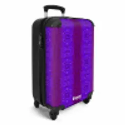 Paars slangenhuid met symmetrische schubstructuur NBS - Handbagage koffer - Volwassenen Unisex middel -productfoto_3d