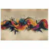 Explosie - Kleurrijk - Vormen - Abstract poster papier klein -3d