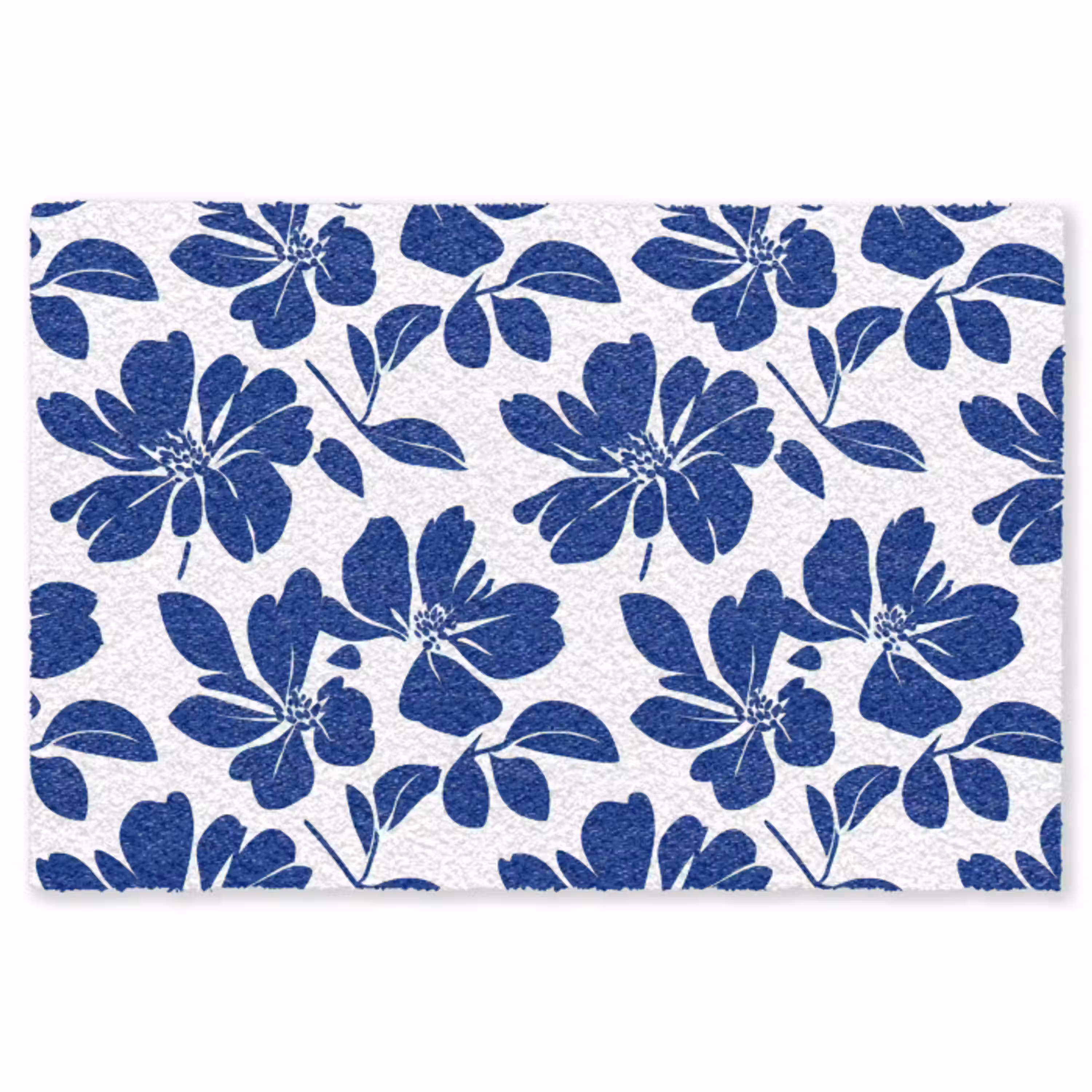 Floraal - Modern - Blauw Vloerkleed Rechthoek klein 1091 -3d