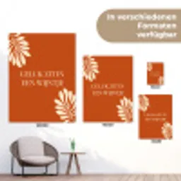 Oranje - Wijntje - Quote tuinposter los doek klein -Xsfeer9_DE