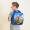 Bailey bloemenhertje Kinderrugzak - Blauw middel -sfeer2