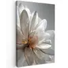 Bloem - Wit - Neutraal Tuinposter op houten frame 2 cm dik klein -3d