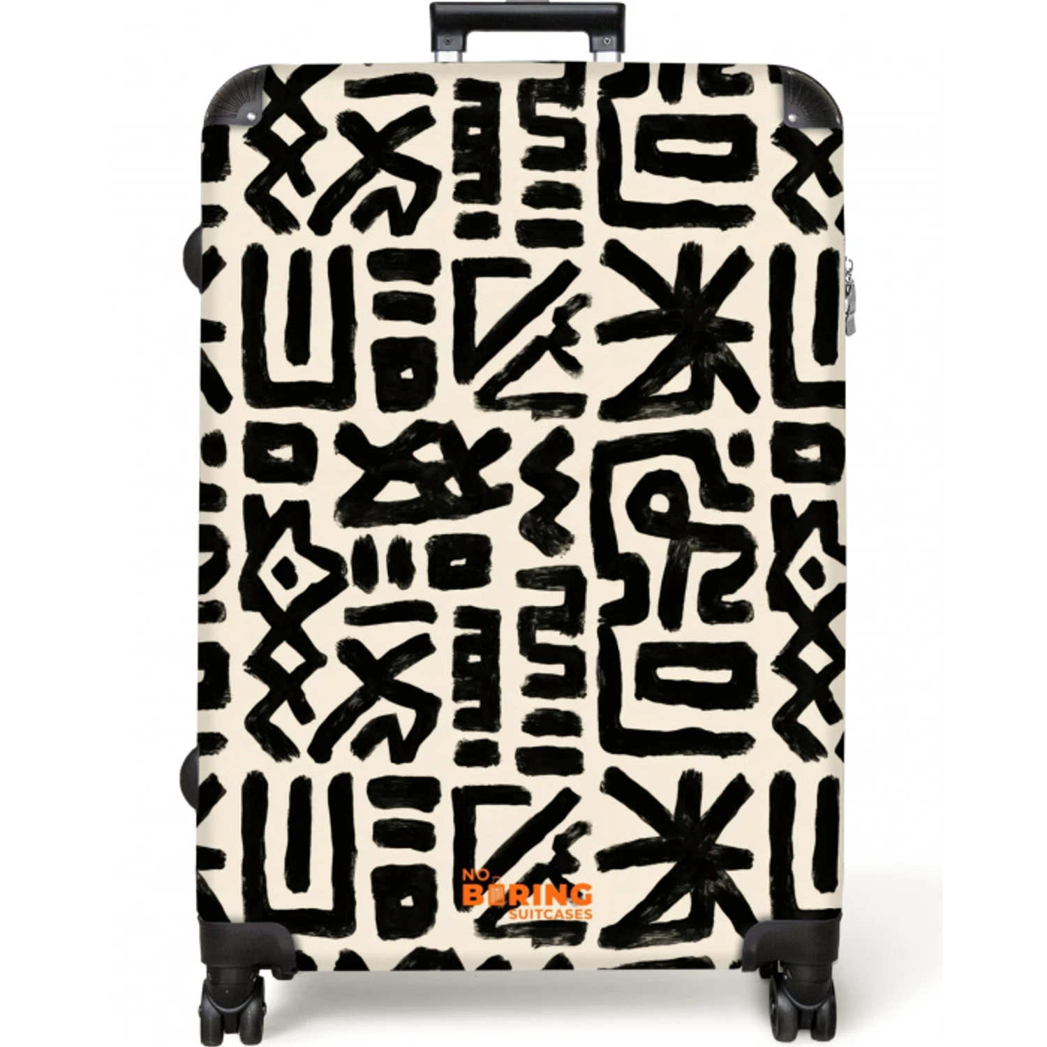 Geometrisch - Figuren - Zwart NBS - Large koffer - Volwassenen Unisex groot -zzzzzzzzkaufland2