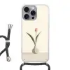 Tulp - Vaas - Beige Hoesje iPhone 16 Pro Max met koord klein -3d