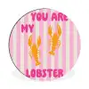Lobster - Love - Valentijn Wandcirkel aluminium klein -3d