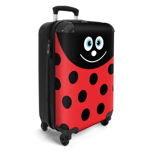 Dierenportret - Lieveheersbeestje - rood NBS - Handbagage koffer - Unisex middel -productfoto_3d