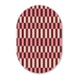 Roze - Rood - Blokjes Wandcirkel Ovaal Aluminium middel 839 -3d