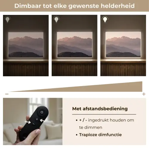 Panorama - Landschap - Bergen Light Box met batterij (Wandlamp) middel -USP_dimbaarNL