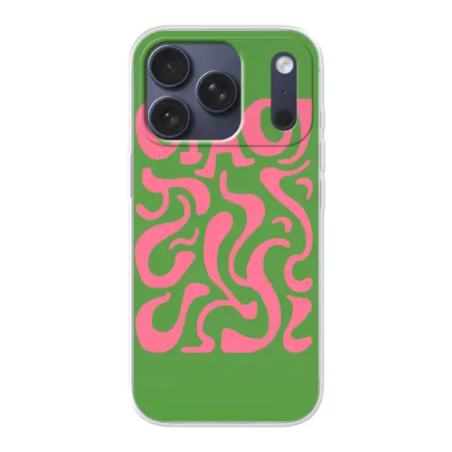 Abstract - Roze - Ciao - Vormen Telefoonhoesje iPhone 17 Pro klein -3d