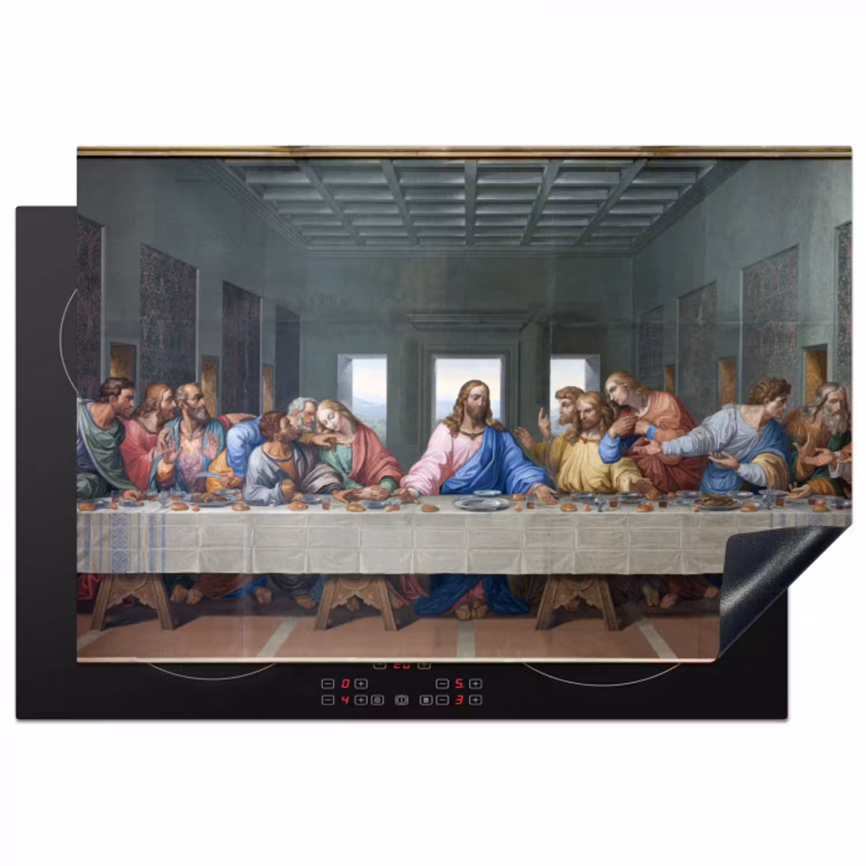 Het laatste avondmaal - Leonardo da Vinci Inductie beschermer vinyl 3mm klein -3d