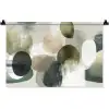 Minimalistisch - Cirkels - Penseelstreken - Beige Wandkleed katoen klein -zz3d