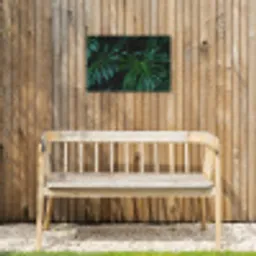 Monstera - Bladeren - Tropisch - Jungle Tuinposter op houten frame 2 cm dik klein -sfeer4