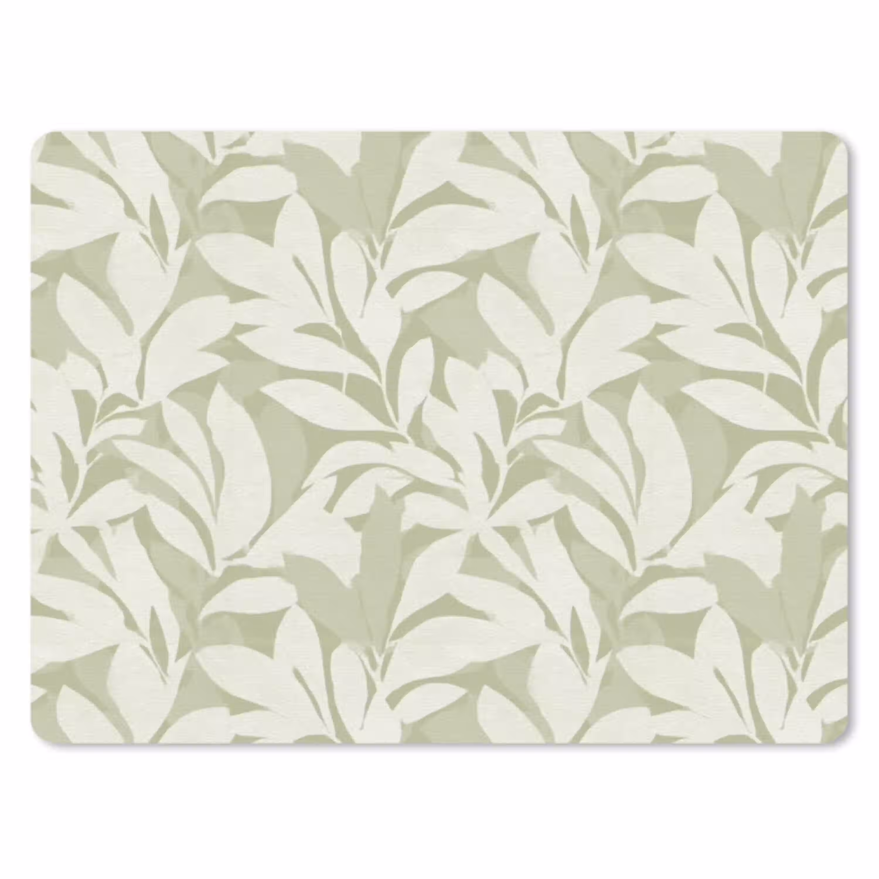 Saliegroen - Botanisch - Minimalistisch - Patroon muismat rubber klein 262 -3d