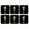 Milkshake - Goud - Drinken - Zwart onderzetter kurk middel -3d