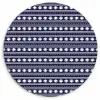 Schelp - Nautisch - Blauw - Wit Wandcirkel kunststof plaat 5mm dik klein 188 -3d