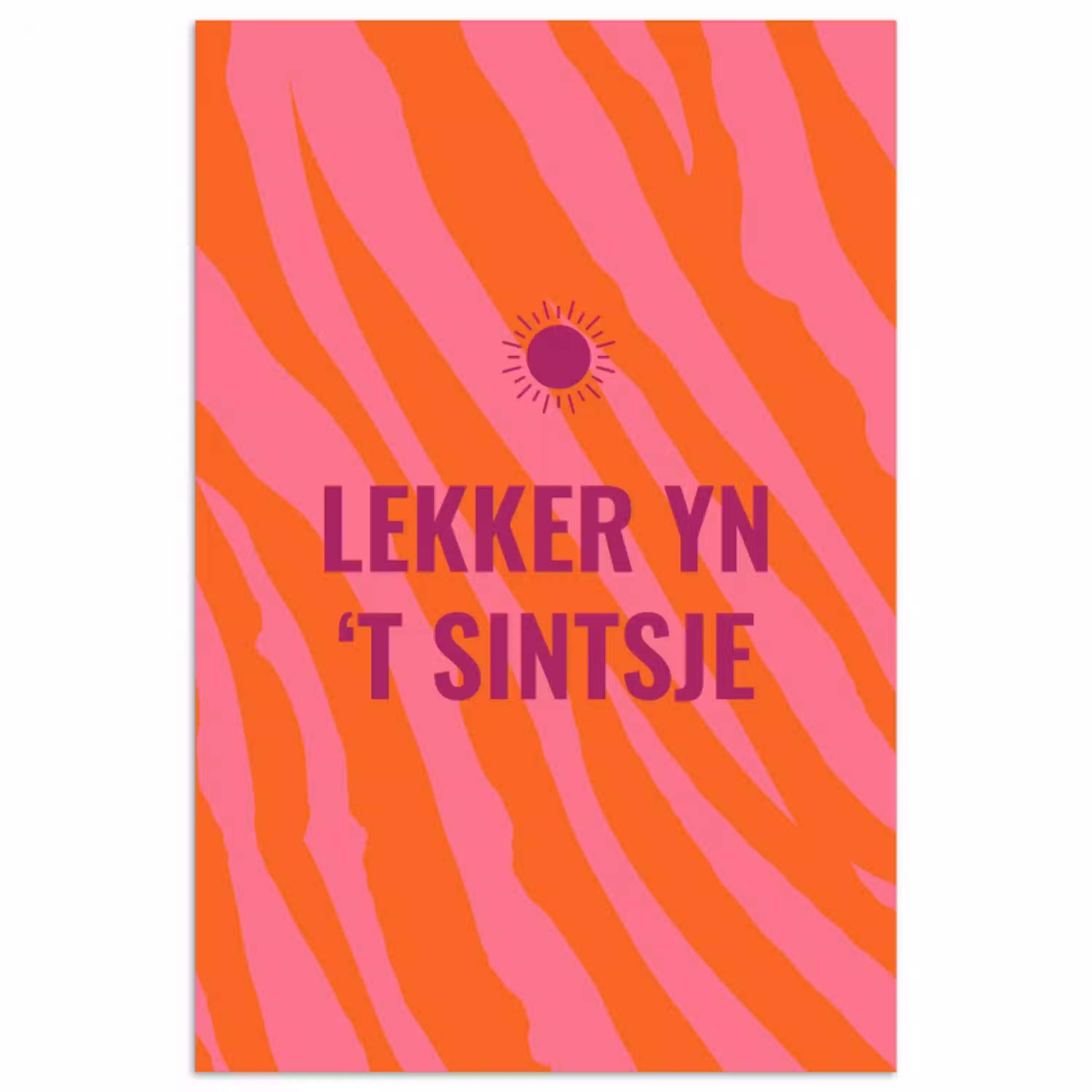 Quote - Zomer - Roze poster papier klein -3d