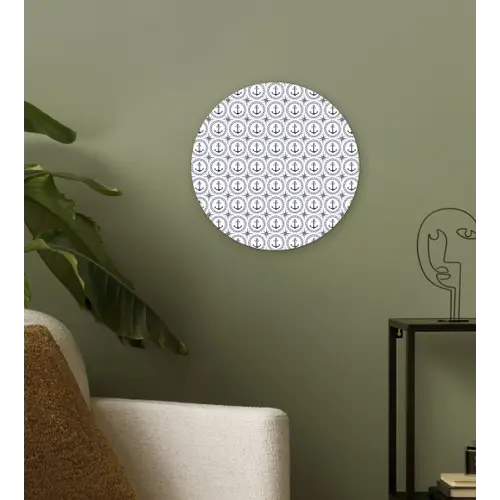 Anker - Haven - Blauw - Wit Wandcirkel plexiglas klein 852 -sfeer3