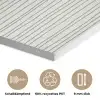 Blauw - Strepen - Beige PET vilt klein 837 -closeup_DE