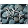 Zeesterren - Stenen - Wit tuinposter los doek klein -3d