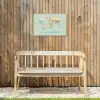 Wereldkaart - Realistisch - Kaart Tuinposter op houten frame 2 cm dik klein -sfeer4