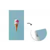 Bolletjes - Schepijs - Hoorntje - Blauw fotobehang vinyl groot -3d