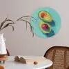 Avocado - Groen - Pit - Schaduw Akoestische PET Vilt - Rond klein -sfeer3