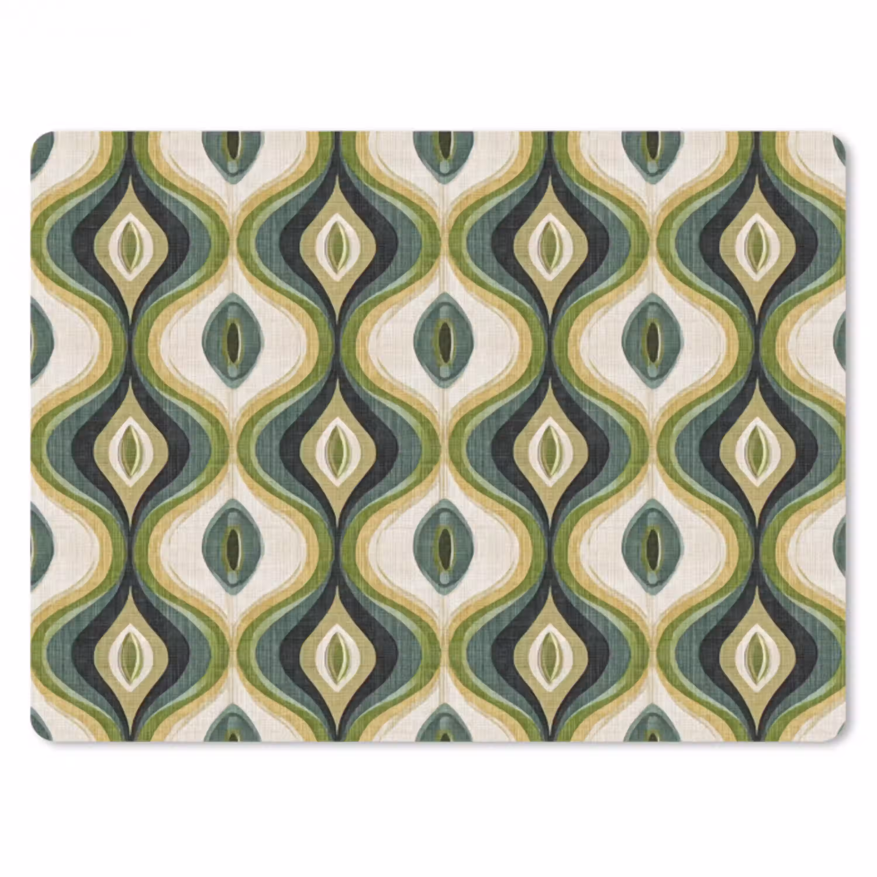 Abstract - Ritmisch - Groen muismat rubber klein 262 -3d