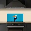 Tucan - Sokkel - Vogel - Koksmuts keuken achterwand spatscherm klein -sfeer1