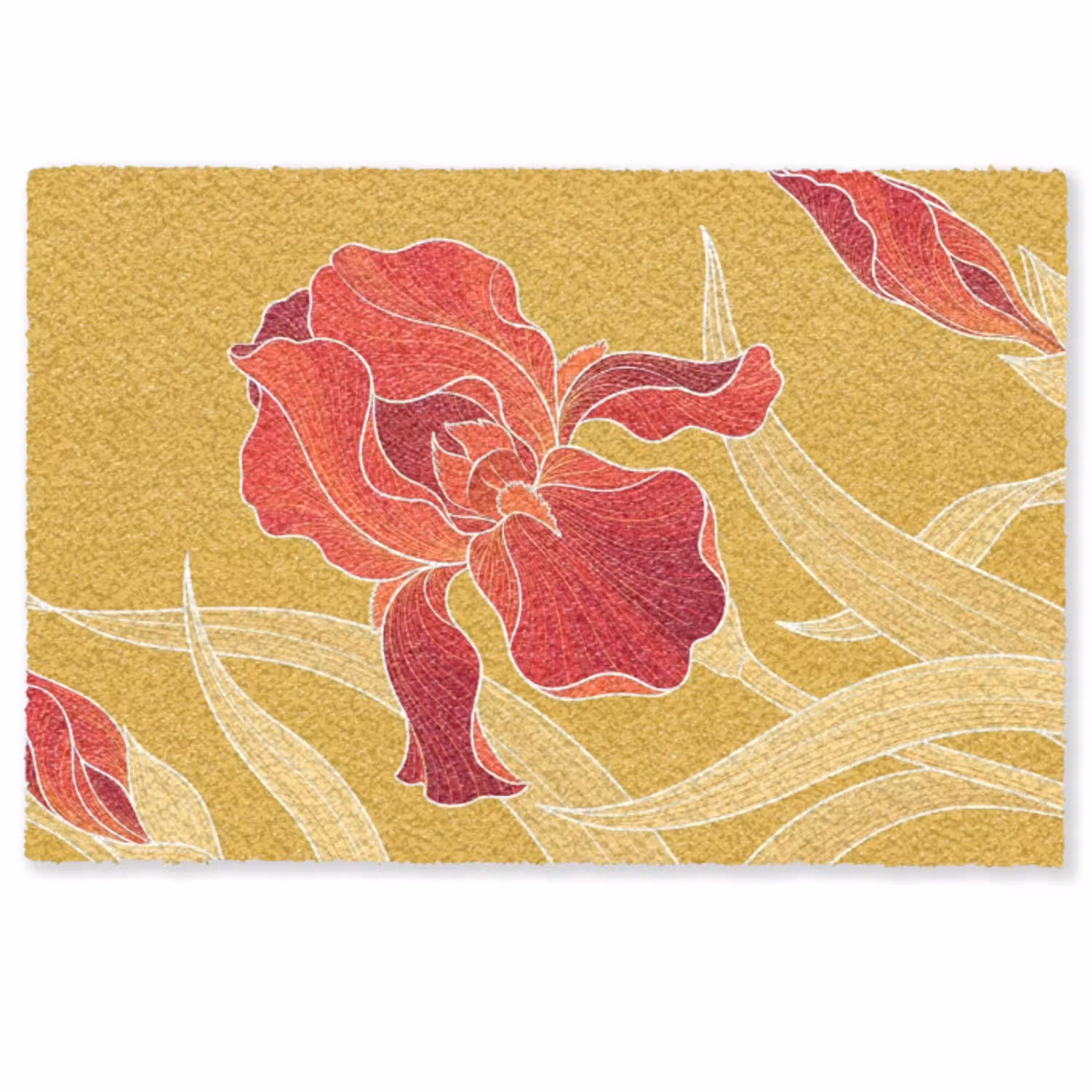 Bloemen - Illustratie - Rood Deurmat klein -zkaufland3d