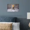 Welpje - Bad - Geel poster papier klein -sfeer2