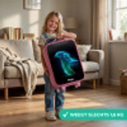 Digitale adelaar in profiel Kinderkoffer - Roze klein -sfeer2_NL