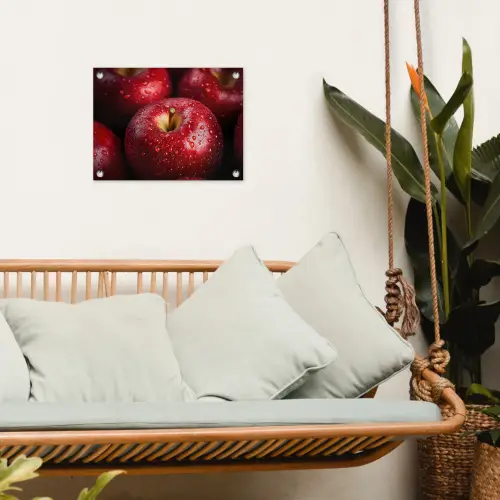 Rood - Appels - Fruit tuinposter los doek klein -sfeer7