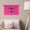 Minimalistisch - Oog - Roze Wandkleed katoen klein -sfeer4